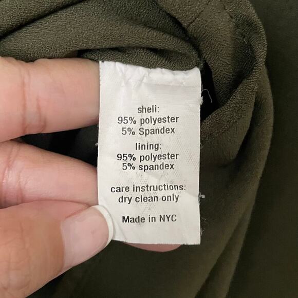 Hutch Dress Womens Size 4 Green Mini Double Layer Peplum Quiet Luxury Minimalist - Picture 12 of 13